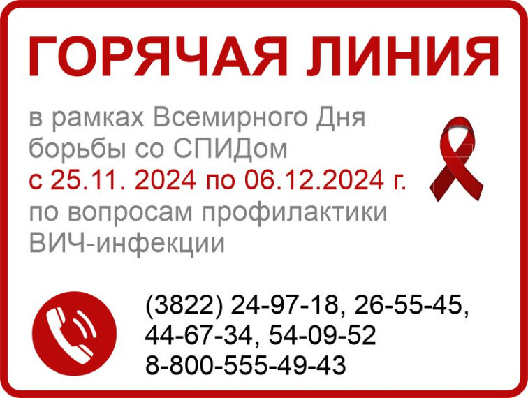 «Горячая линия» по вопросам профилактики ВИЧ-инфекции, посвященная Всемирному Дню борьбы со СПИДом.